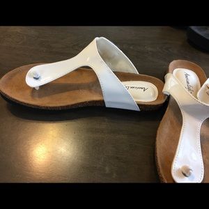 Almost new white sandals size 8.5